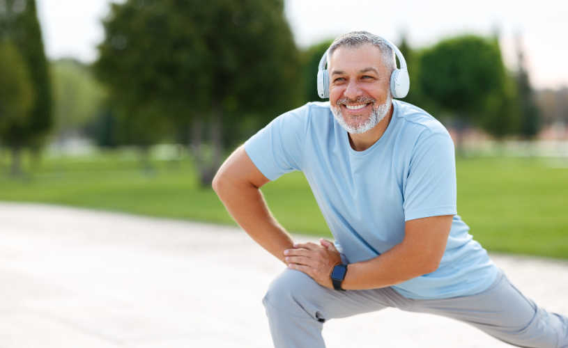 Gezonde levensstijl oudere man